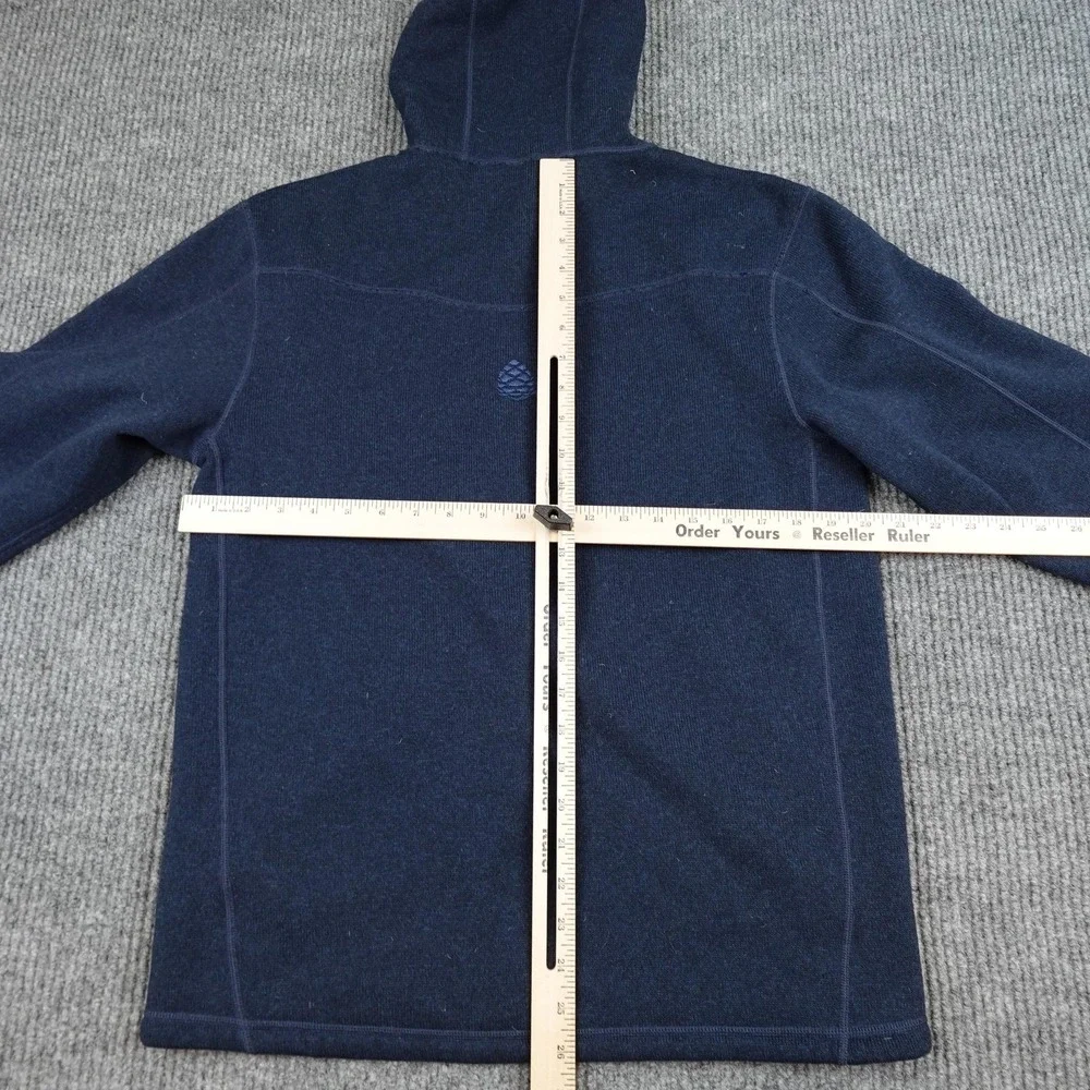 Stio Jacket Mens Medium Blue Hooded Full Zip Fleece Range Ventures 2470